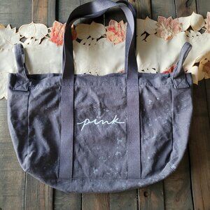 Victoria’s Secret PINK Charcoal Acid Wash Canvas Tote